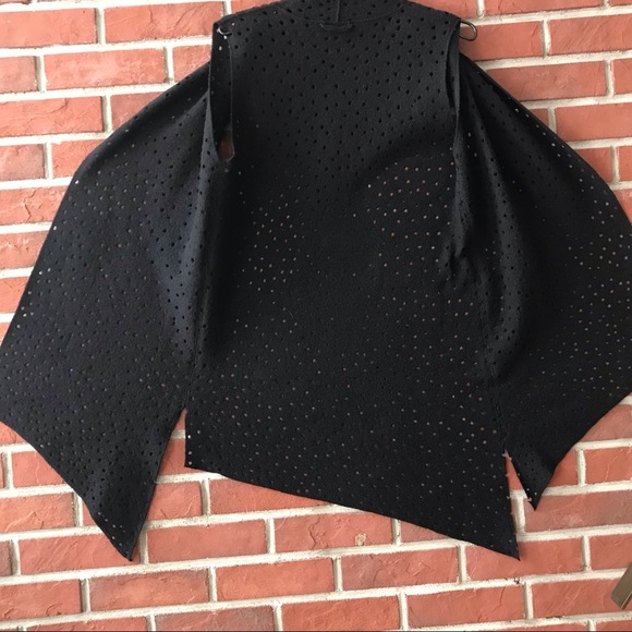 •Unique Wool Long Open Cardigan Wrap Sleeveless Coat Hand Crafted One of a Kind - Picture 9 of 16